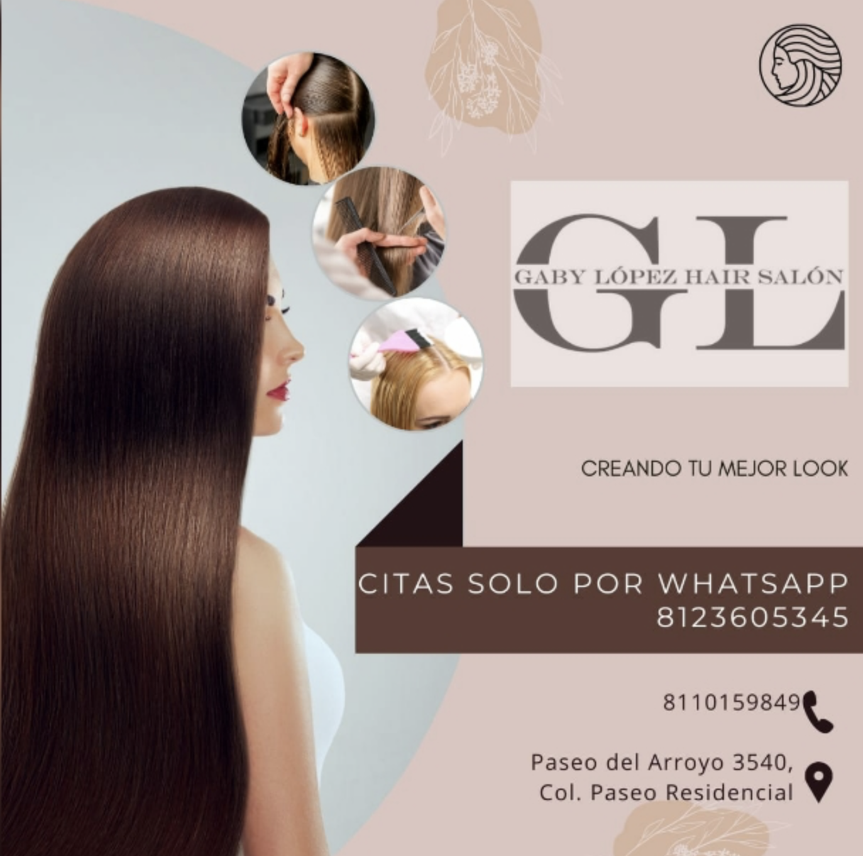 Identidad visual de Gaby López Hair Salón